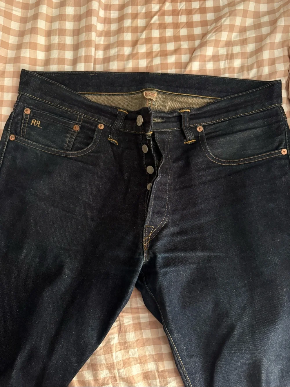 Men’s double RL jeans size 34x32 (altered length ) slim fit